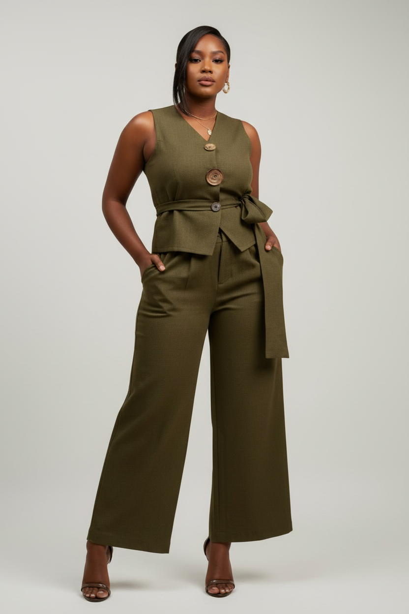 2pcs Set – Olive Green