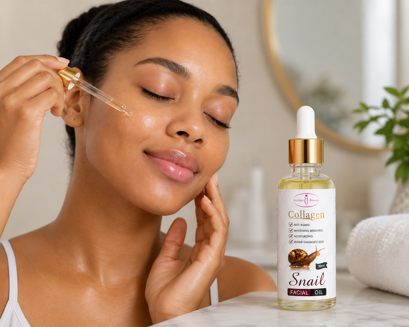 Aichun Beauty Collagen Snail Facial Oil – 30ml