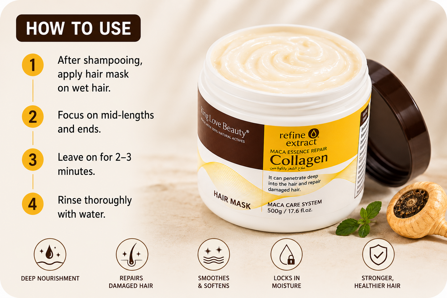 King Love Beauty Collagen Hair Mask – 500g