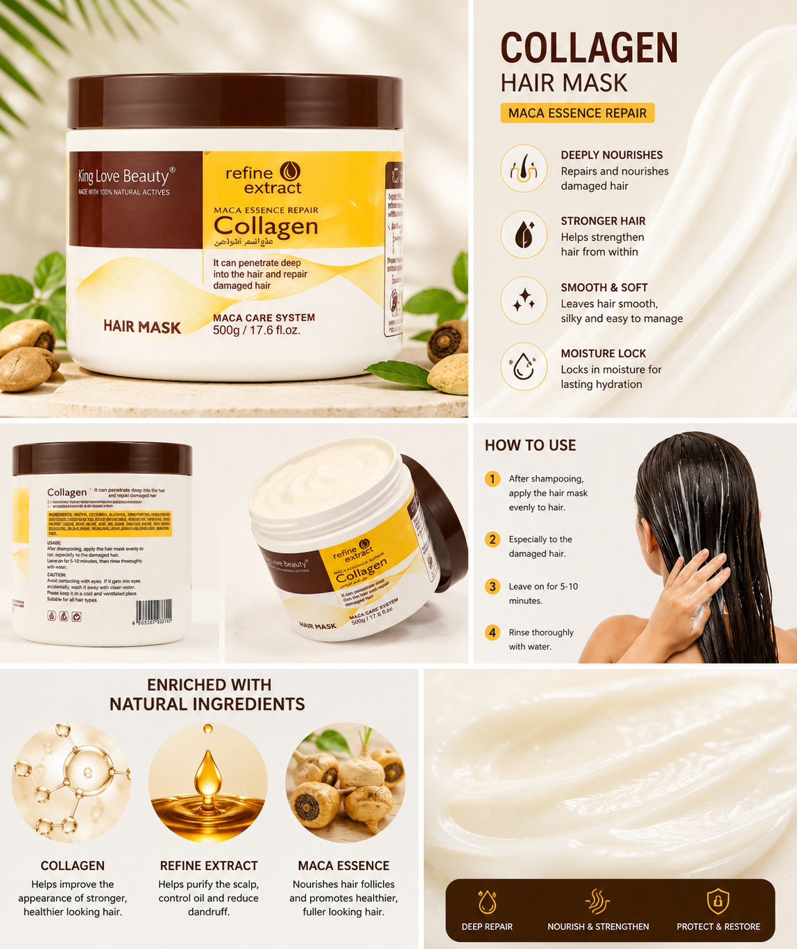 King Love Beauty Collagen Hair Mask – 500g