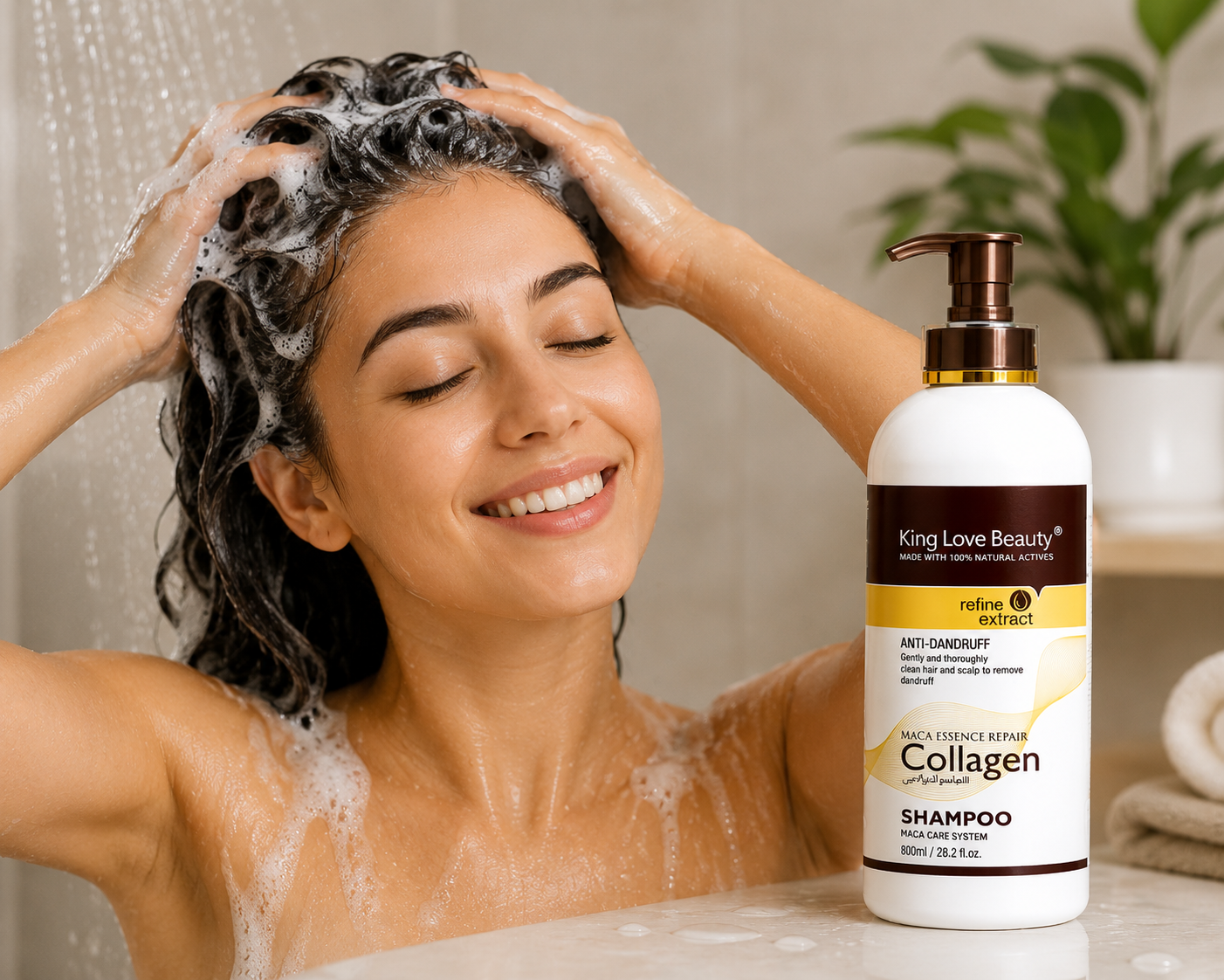 King Love Beauty Collagen Anti-Dandruff Shampoo – 800ml