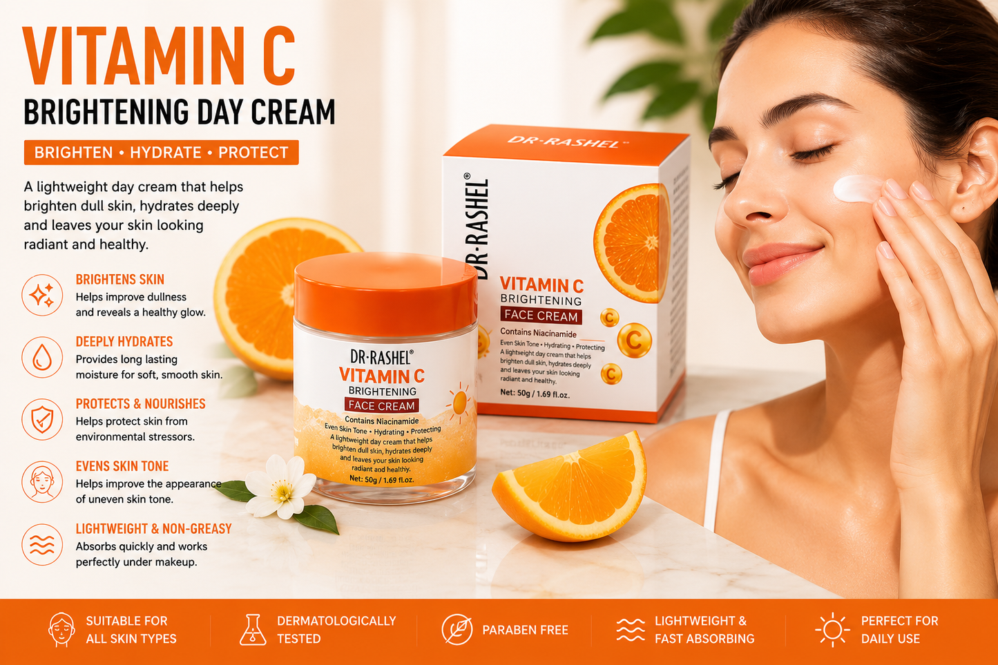 Dr. Rashel Vitamin C Brightening Day Cream – 50g